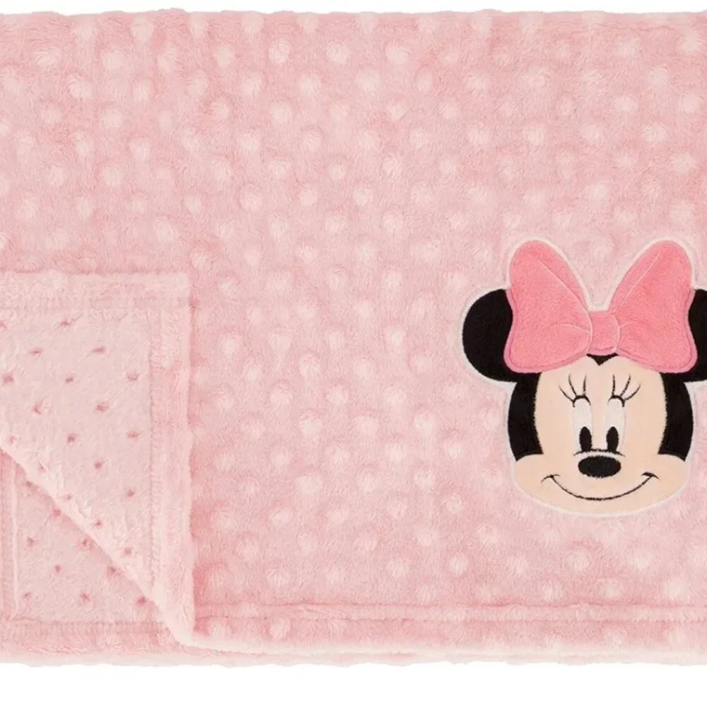 Blanket set Minnie Mouse plush pink